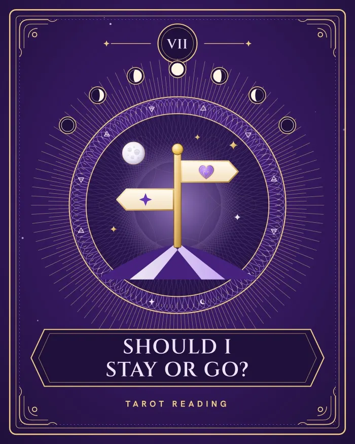 Should I Stay or Go? Tarot Reading, tarot reading by Melanie